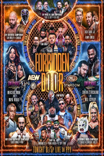AEW x NJPW x CMLL x Stardom Present Forbidden Door 2026 poszter