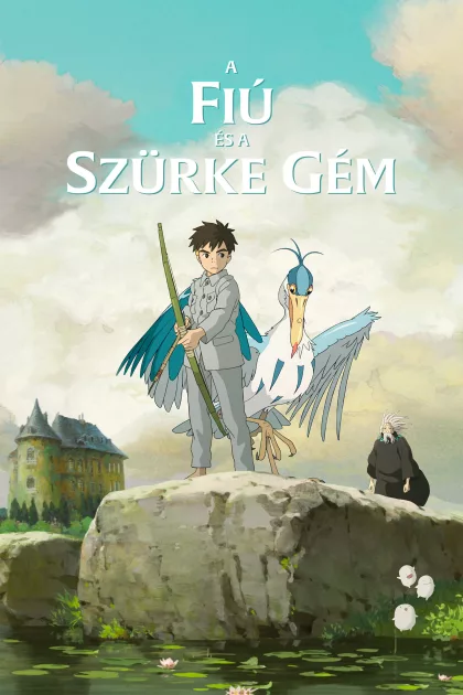 A fiú és a szürke gém poszter